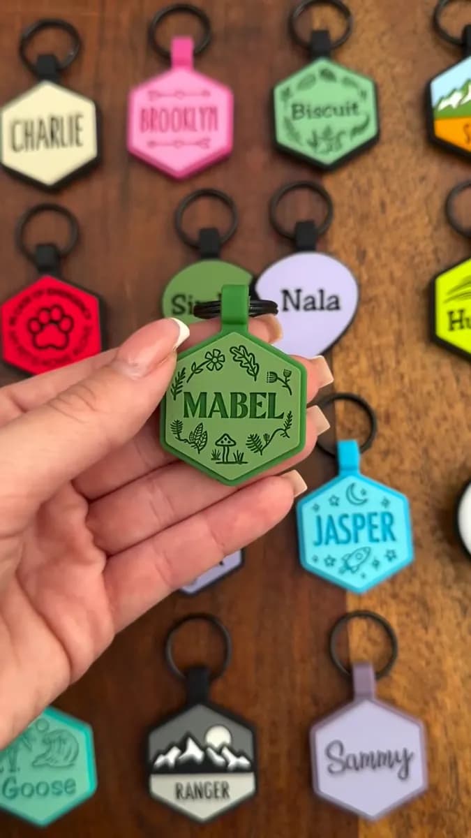 Llaverito impreso en 3D: Placas para mascota