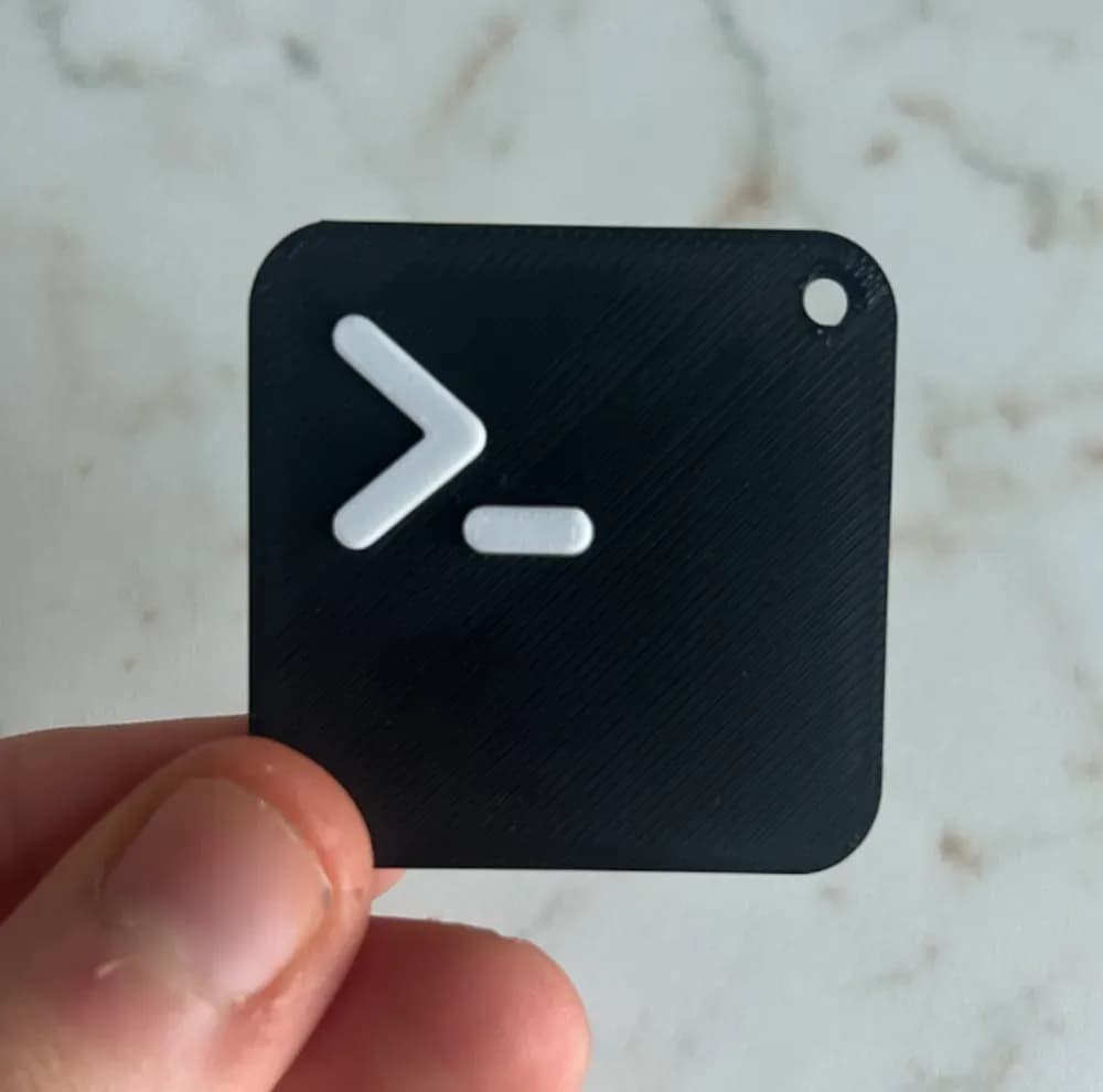 Llaverito impreso en 3D: Ícono de terminal
